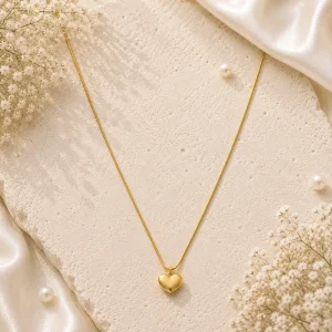 Gold Heart pendant chain