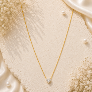 Solitaire heart chain
