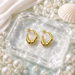 Side hoop earrings