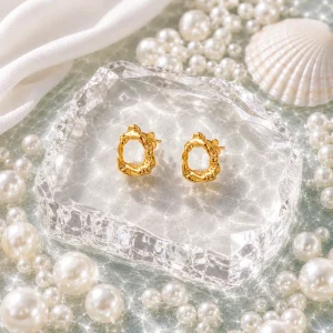 Gold earrings
